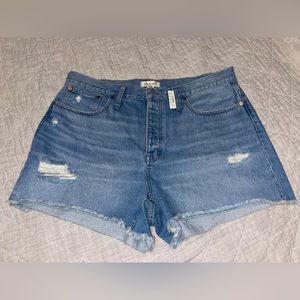 MADEWELL nwt womens distressed‎ jean shorts size 32